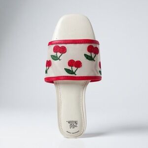 Wild Fable Cherry Embroidered Mesh Slide Sandals Size 6 NWT Y2K Coquette‎